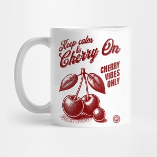 Keep Calm & Cherry On Retro Design Mug